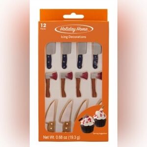Holiday Home Gory Halloween Cupcake Icing Decorations – 12 Pack